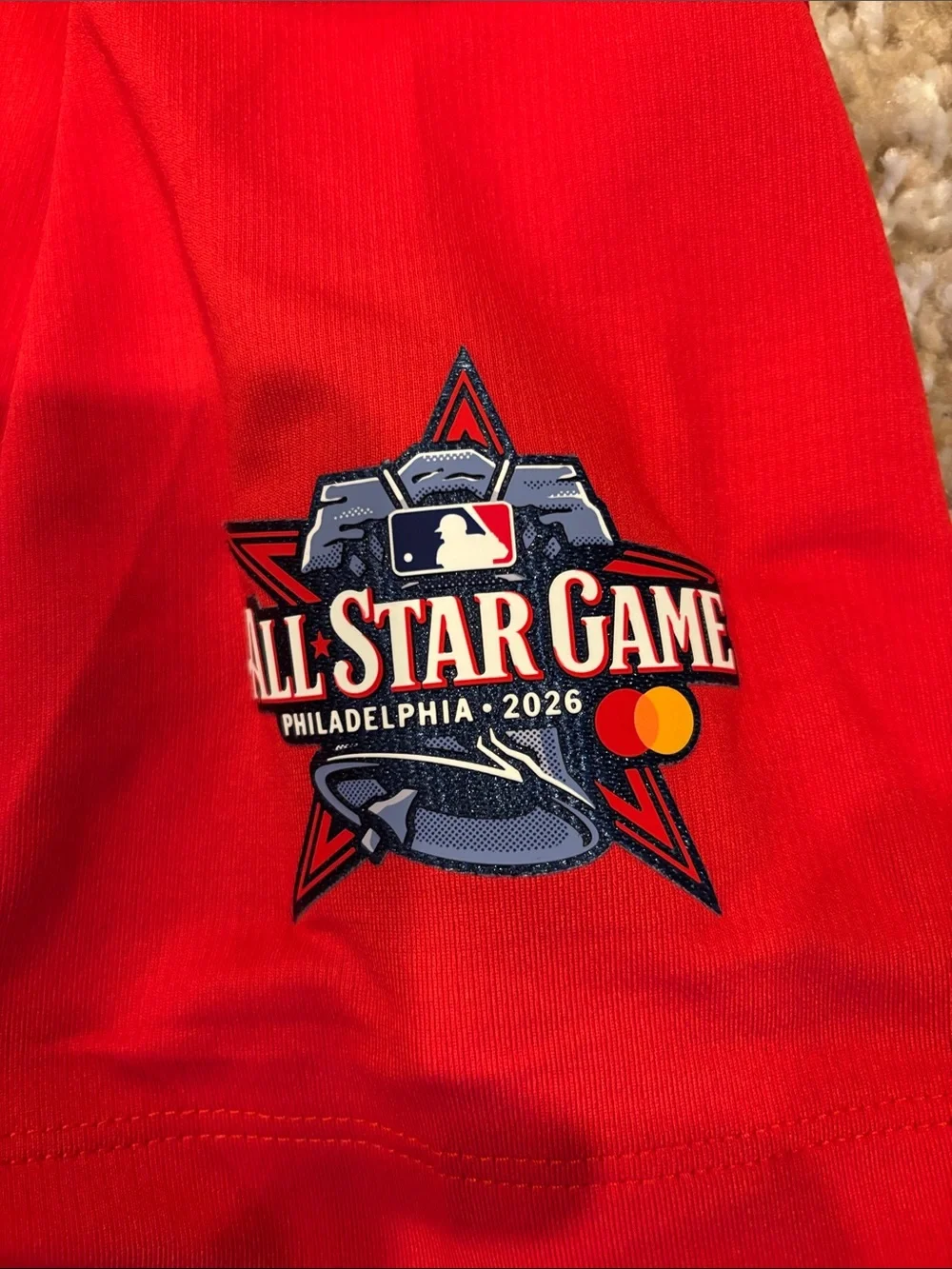Women’s Nike Bright Red Polo with White Swoosh - MLB All star game
